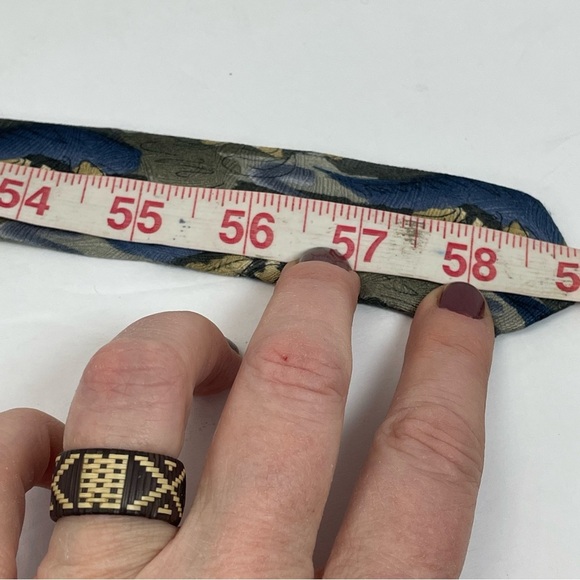 J.GARCIA Tie Banyan Trees II Fourteen collection silk blue green - Picture 8 of 9